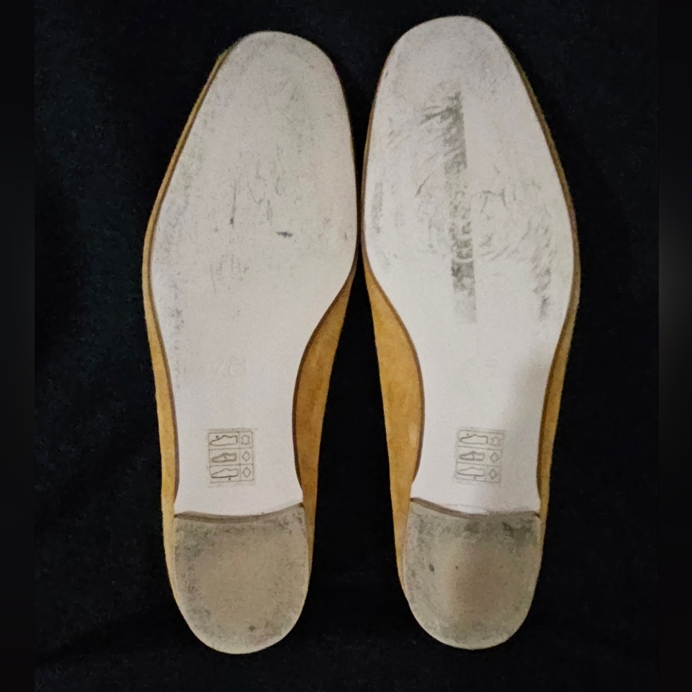 J. Crew Gold Suede Leather Loafers - Size 8 - Picture 8 of 10